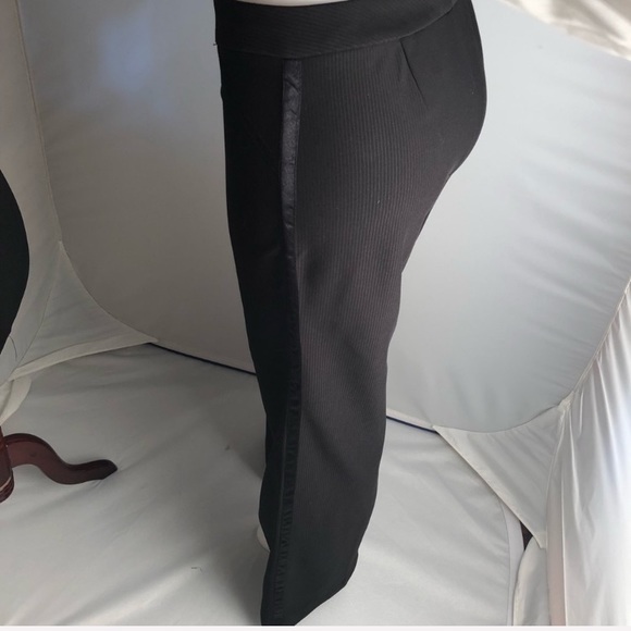 Express Y2K black stretch tuxedo style pants 7/8 - Picture 5 of 12